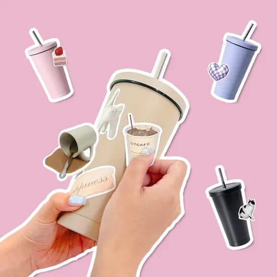 파스텔 커스텀 스테인리스 304 텀꾸 텀블러 스텐 보온 보냉컵 리유저블컵 4colors