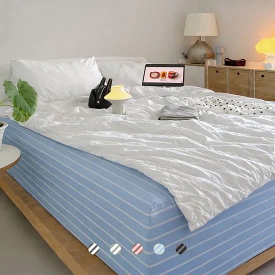맞춤 스트라이프 순면 항균 사계절 매트리스 커버 5color 15size