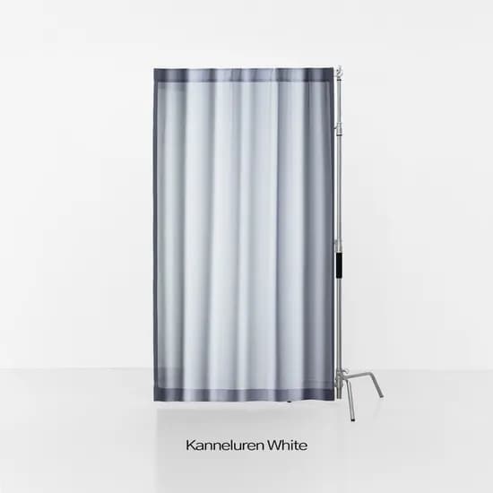 자체제작 패브릭 가리개 커튼/Kanneluren White 칸넬루렌 화이트