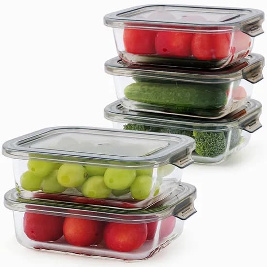파쿠젠 이지캡 내열유리 반찬통 세트 5P 440mlx3p+680mlx2p