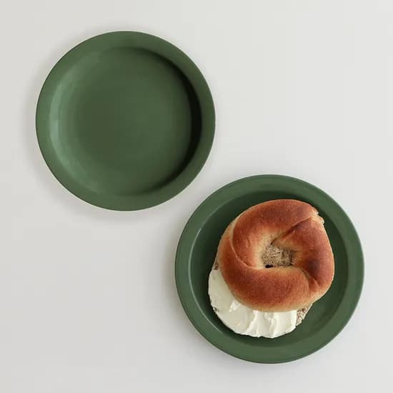 오데뜨 그린 레터링 플레이트 큰 앞접시 19cm 2P (CMD0002S)