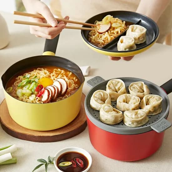 라믈리에 IH 인덕션 라면냄비 찜냄비 실리콘 찜기 포함 18cm