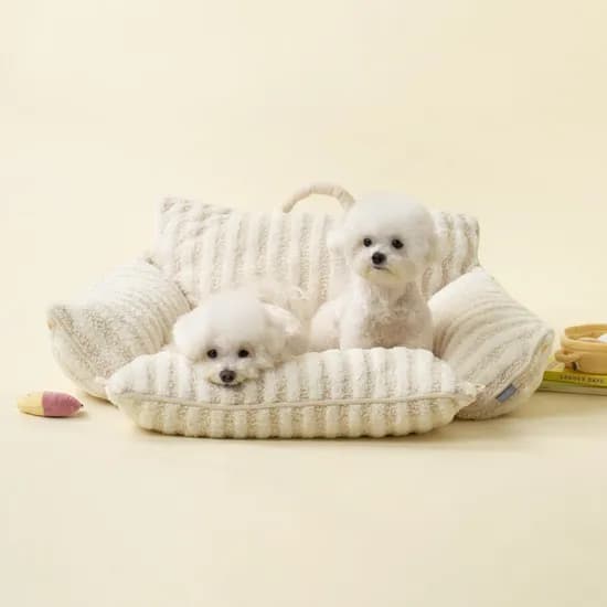 강아지 부클라인 오픈 방석 쿠션 2size 2colors