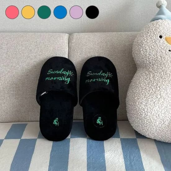 벨벳 룸슈즈 층간소음 거실화 남성 여성 룸슬리퍼 2size 6colors