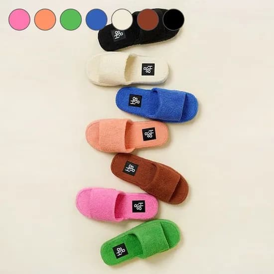테리 오픈형 룸슈즈 거실화 남성 여성 룸 슬리퍼 2size 7colors