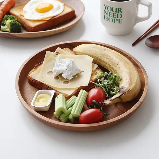 아카시아 원형 접시 대 12,700원