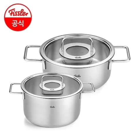 퓨어 글라스 팟 2종세트 (스튜팟 16cm+캐서롤 20cm)