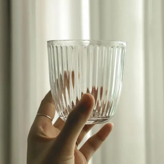 위스키 언더락 잔 플리츠 280ml 유리컵 양주잔