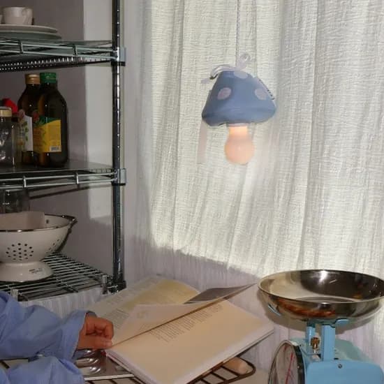Mushroom lamp 머쉬룸 무드등 조명 블루