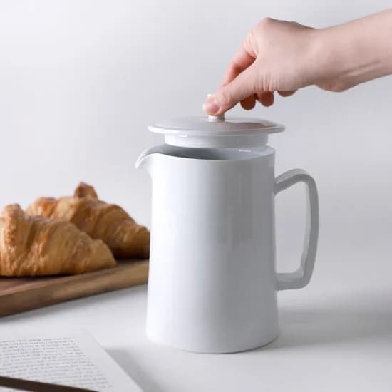 늘 설화 국산 물레 백자 뚜껑 저그 750ml 1p