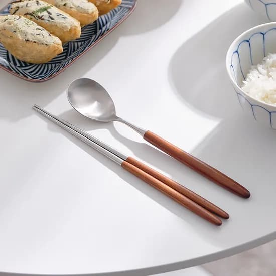 쥬벨 옻칠 메이플 우드 한식 수저세트