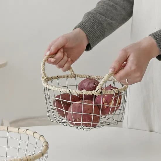 마르쉐 철사 꼬임 바스켓 핸들 원형 2size