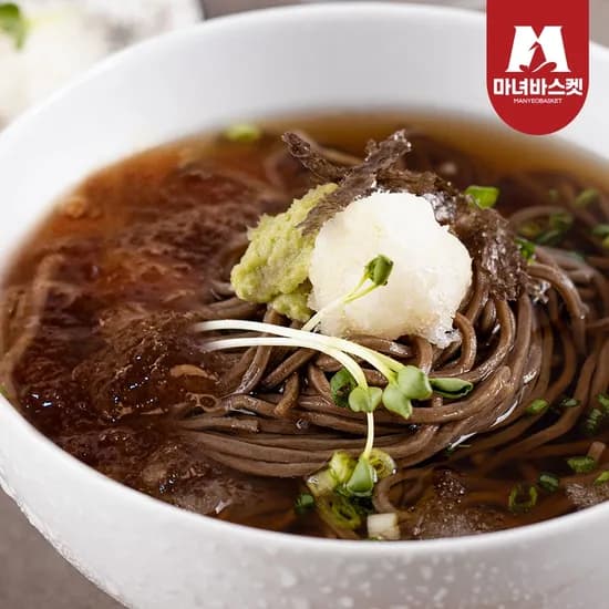 장인의 프리미엄 메밀소바 3인세트(메밀면150g*3+소스25g*3+와사비3g*3+갈은무30