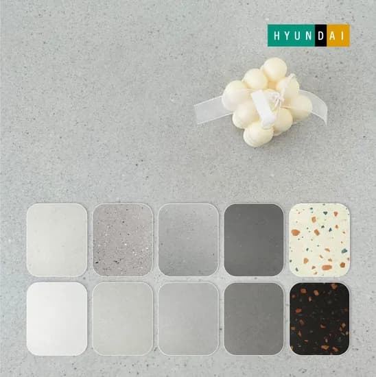 내구성 강한 현대 600각 테라조 비점착식 데코타일 3mm 1박스 1평 10color