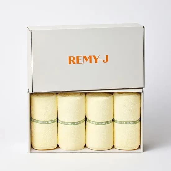 레몬 밴딩페이스타올 250g 고급모달텐셀 (4p, 선물포장)