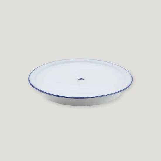 머루 멀티 원형 접시 굽접시 - 소 17cm 1P (핸드페인팅 국내생산 환원백자)