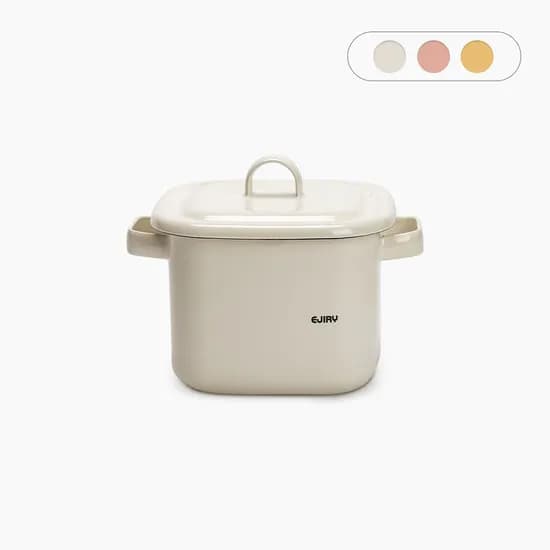 레모 스퀘어팟 1.5L 법랑 인덕션 양수냄비