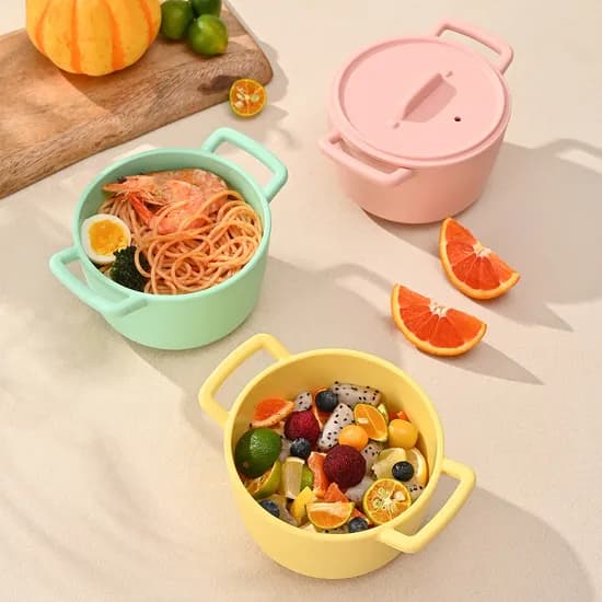 비에르 실리콘 전자레인지 멀티 찜기 냄비 600ml
