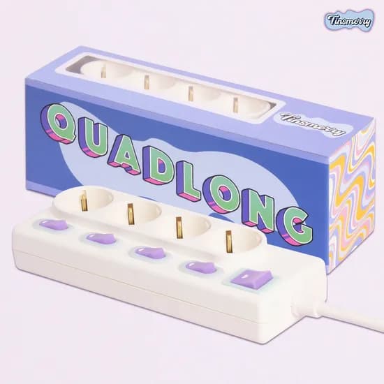컴팩트 4구 디자인 멀티탭 1.8M QUADLON 19,000원