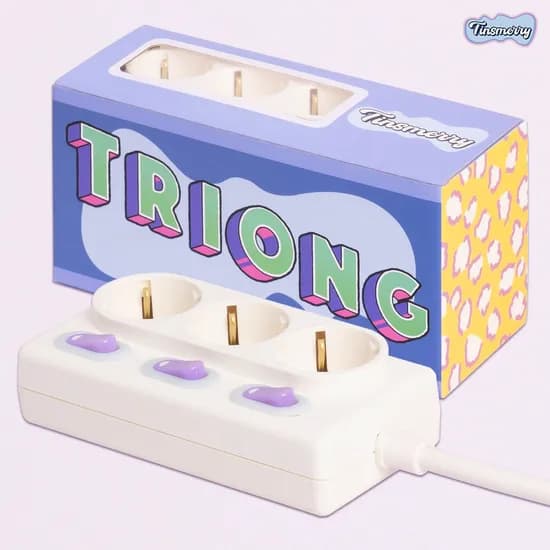 컴팩트 3구 디자인 멀티탭 1.8M _TRIONG