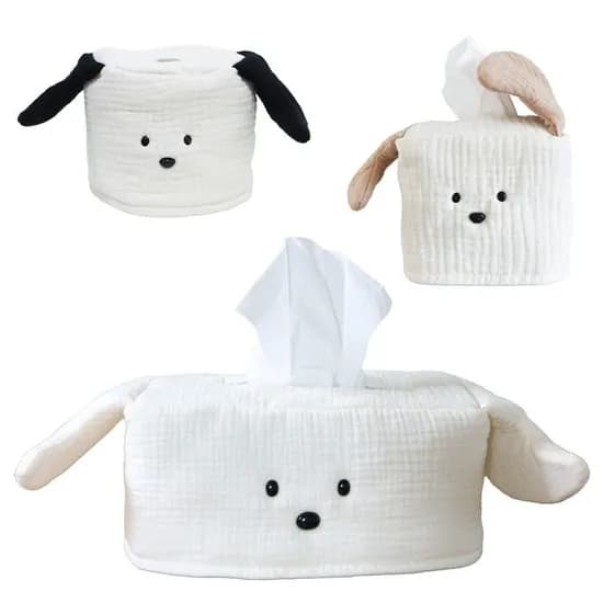 폭신 순면 3중 요루 꼬질 퍼피 티슈 케이스 커버