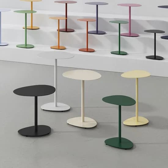 신규컬러출시! 스콘 스틸 철제 사이드 보조 소파 카페 조약돌 티테이블 17colors