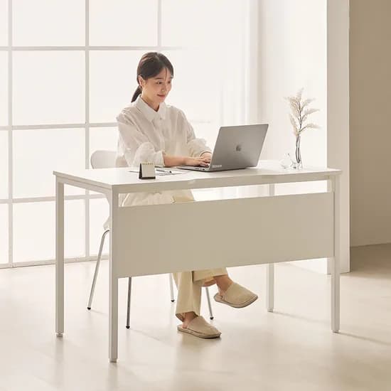 화이트블룸 사각 데스크 철제 학생 책상 1000