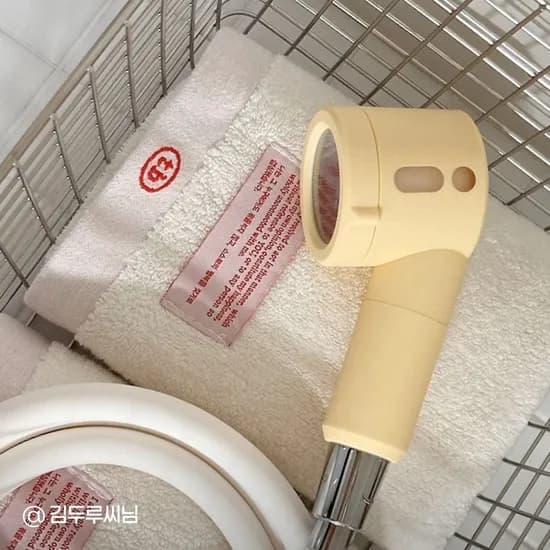 국내생산 미니 필터 샤워기 헤드 PVC 컬러 샤워호스 세트