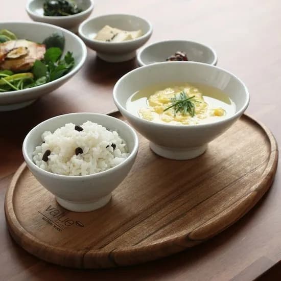 핸드메이드 분청 고백자 도자기 2인 식기 프리미엄 그릇세트9p (옵션A)