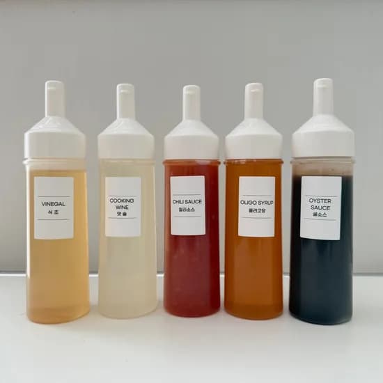 뚜껑 일체형 소스통 BPA FREE 양념통 400ml 5개입