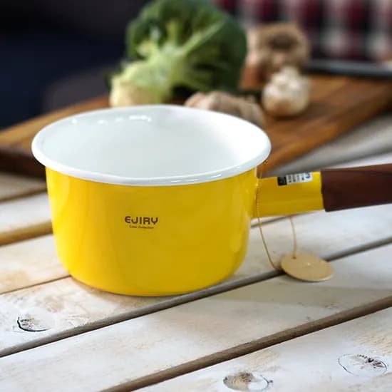 에지리 인덕션겸용 법랑 냄비 14cm 밀크 48,400원