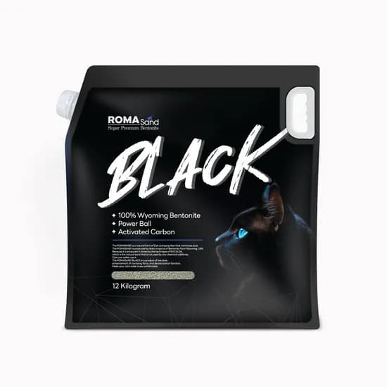 로마샌드 블랙(가는입자) 12kg 프리미엄 벤토나이트 고양이모래