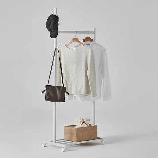 이동식 다용도 행거 화이트 베이지 2종 택1 간편 DIY 이동식 철제 행거