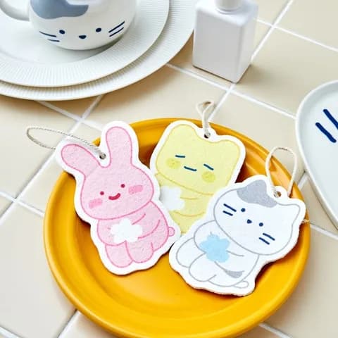 밀크캣 스크래빗 버터군 펄프 수세미 3P SET