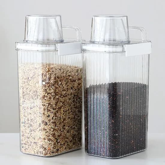 밀폐 잡곡통 미니쌀통 씨리얼 보관용기세트 2p 1800ml