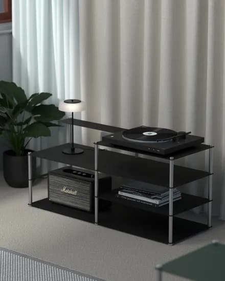 모듈가구 TW-LP-02 4color 거실 모듈 조립형 인테리어 턴테이블 철제 선반