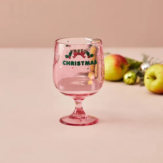 핑크베어 크리스마스 아크릴 미니잔 260ML
