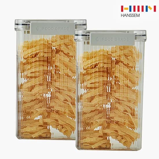 한샘 클리어 밀폐용기 보관 잡곡통 씨리얼통 1800ml