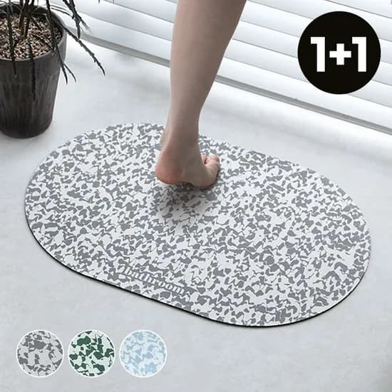 빨아쓰는 욕실 규조토 발매트 2TYPE(마블/스트라이프) 총2개