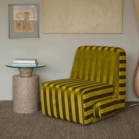 콜드포그 - NUGU EASY CHAIR (OLIVE STRIPE) 이지체어 소파