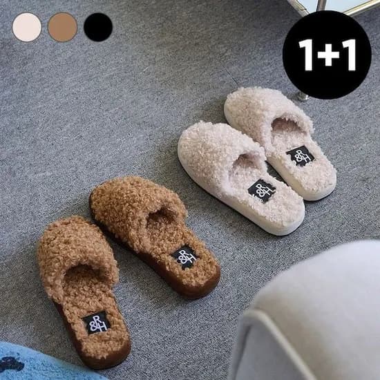 부클 룸슈즈 오픈형 거실화 남성 여성 슬리퍼 2size 3colos