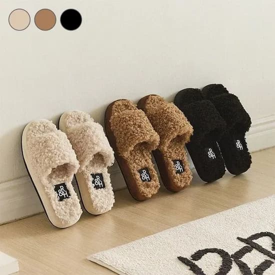 부클 룸슈즈 오픈형 층간소음 거실화 남성 여성 슬리퍼 2size 3colors