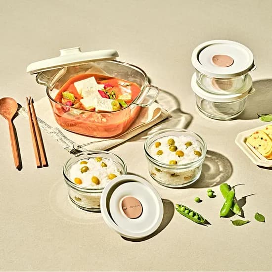 렌지쿡 탕찌개용 햇밥용기 세트 코지밀크