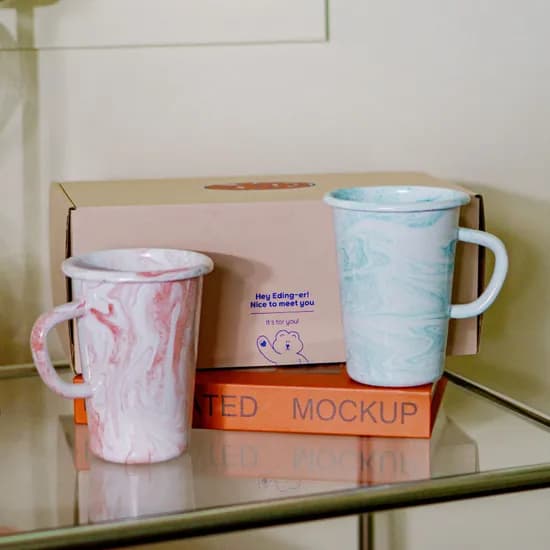 마블웨이 핸들 롱텀블러 450ML 2P GIFT BOX (2 TYPE)