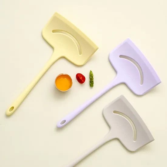 스마일 실리콘 와이드 계란말이 뒤집개 3color