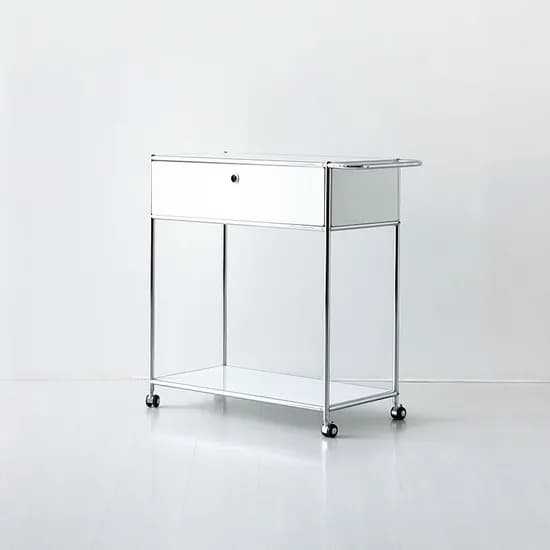 샘플샵 FWS 이동식 서랍장 2단 1문 화이트 (서울/인근경기지역 직배송)