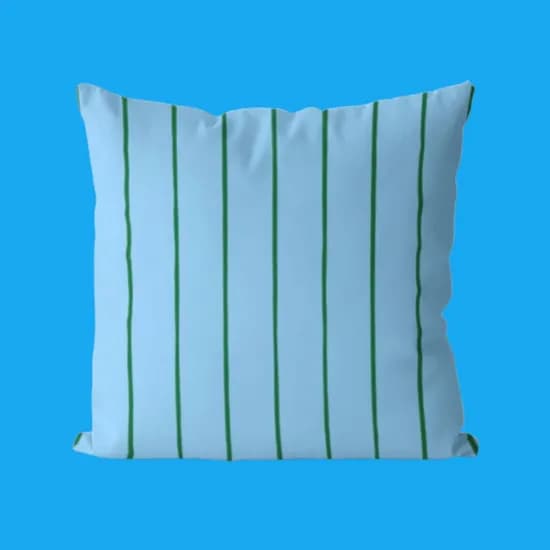 하이라이트 스트라이프 쿠션커버 비비드 인테리어 포인트 쿠션 Blue-Green 45X45
