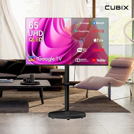 무빙큐빅스 블랙에디션 구글스마트 65인치(165cm) 4K UHD QLED TV 삼탠바이미
