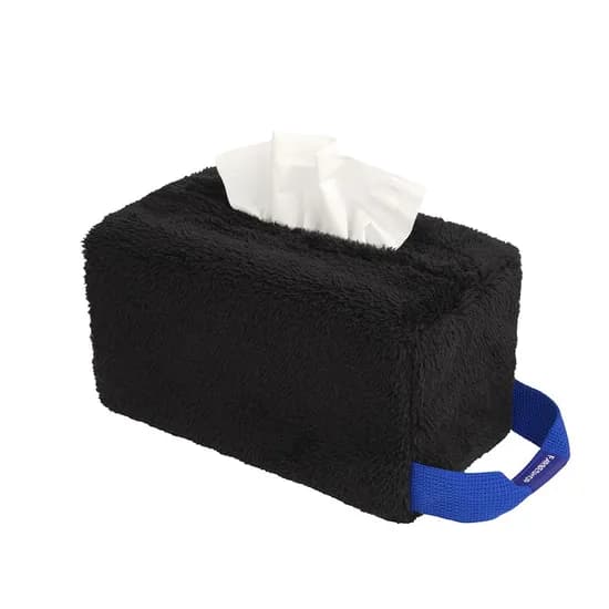 TISSUEBOX COVER WITH HANDLE BLACK