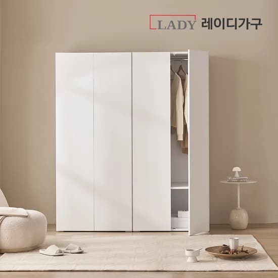 빈트 수납 시스템 터치 옷장 장롱 1600 A세트 (800 긴옷장+800 2단 행거 옷장)